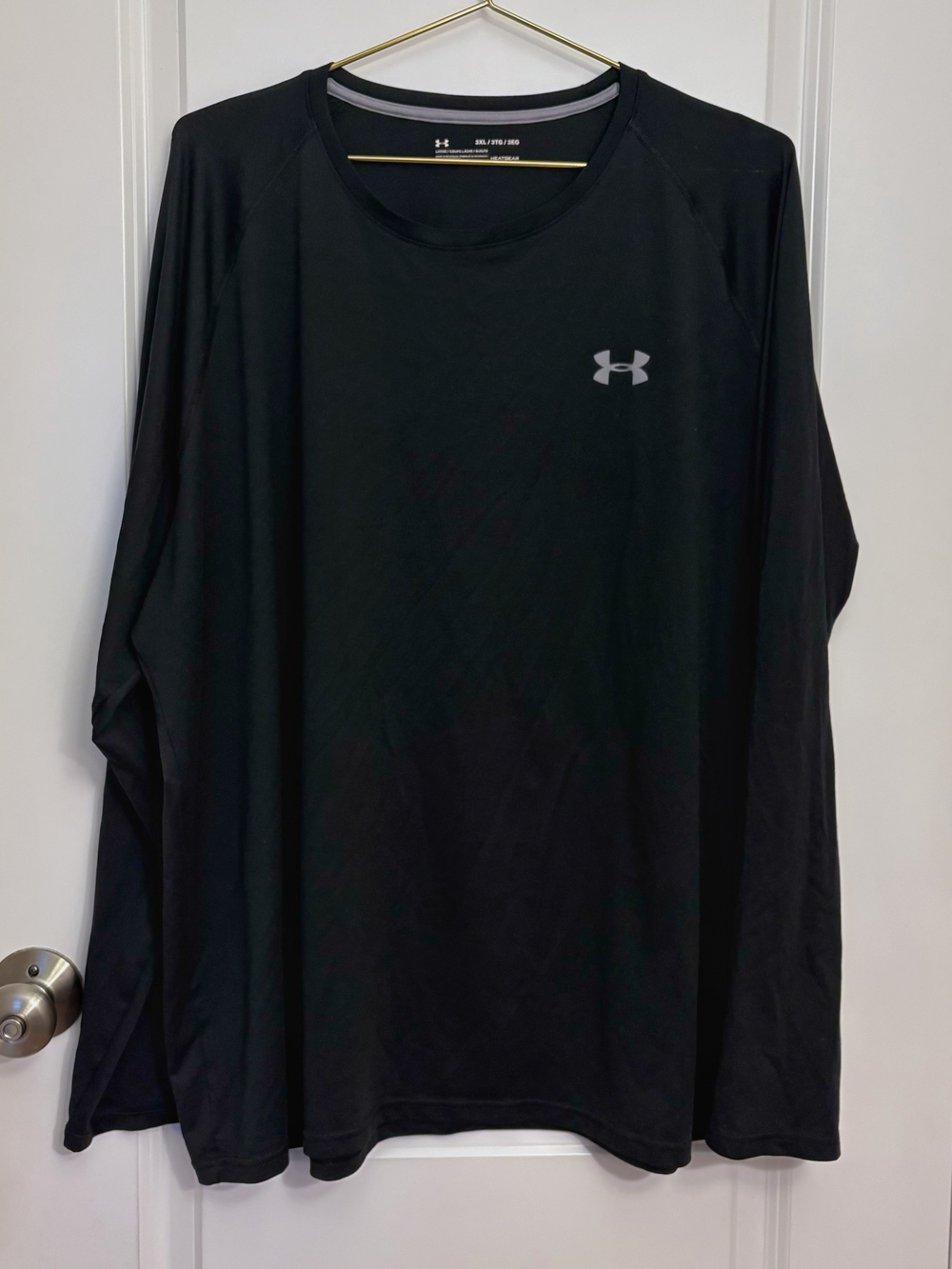 Under Armour Black Long Sleeve Training Tee with Reflective Logo
